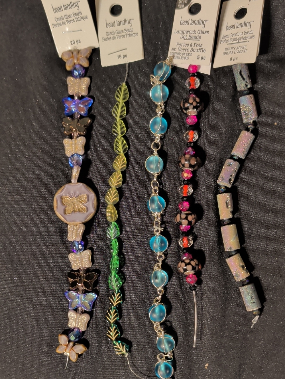 Giant Lot of NWT Bead Strands: 135+ Semi-precious, Glass, Ceramic, Metal & Shell - Picture 9 of 17